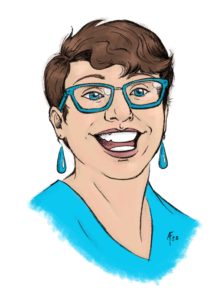 a playful self portrait of the artist